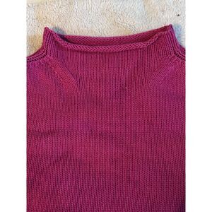 Vintage Karen Scott 100% Cotton mock neck knit sweater vest Size L